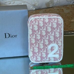 Dior Pink and Cream Monogram Pouch NWOT/Full Inclusion